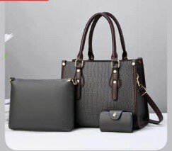 High-quality, stylish women's red bag with accessories