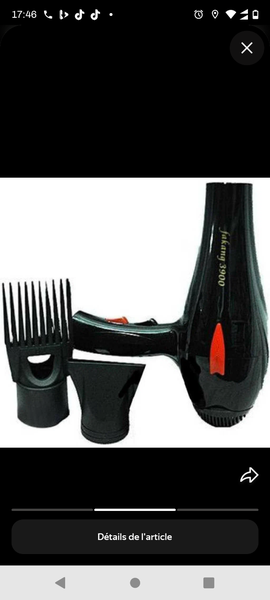 Sèche-cheveux professionnel 2000W