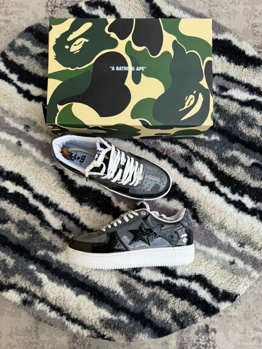 Baskets Bape noires et blanches