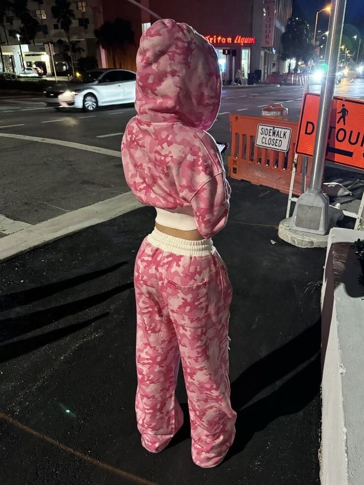 Ensemble survêtement tie-dye rose