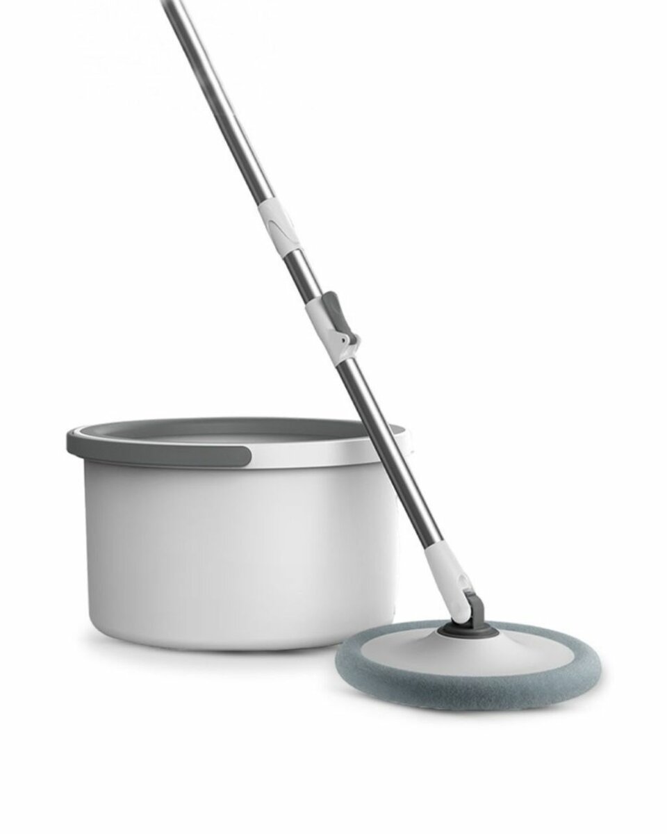 360° ROTATING 2-IN-1 SQUEEZE & DRY FLOOR FLAT MOP WITH BUCKT