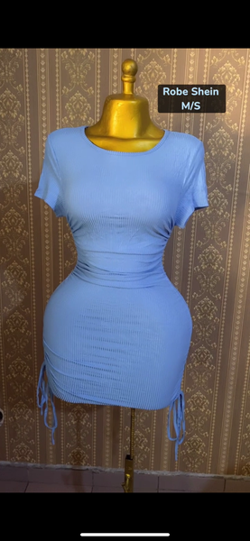 Robe moulante bleue Shein