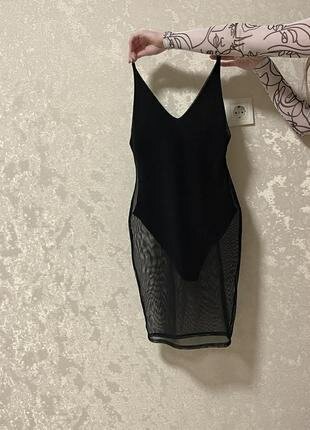 PLT Women's Transparent Bodysuit Dress