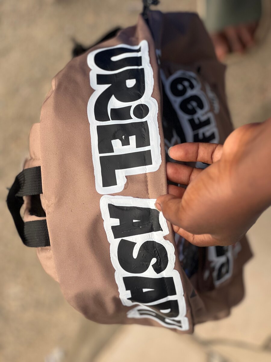 Sac à dos tendance avec patchs