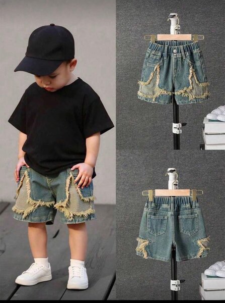 Shorts en jean déchiré pour garçon
