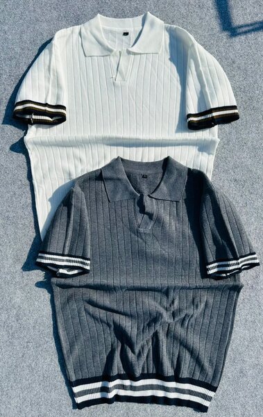 Polo homme côtelé