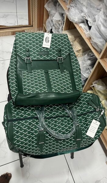 Ensemble de sacs à dos et voyage verts élégants