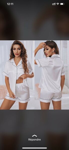Pyjama en satin élégant pour femme