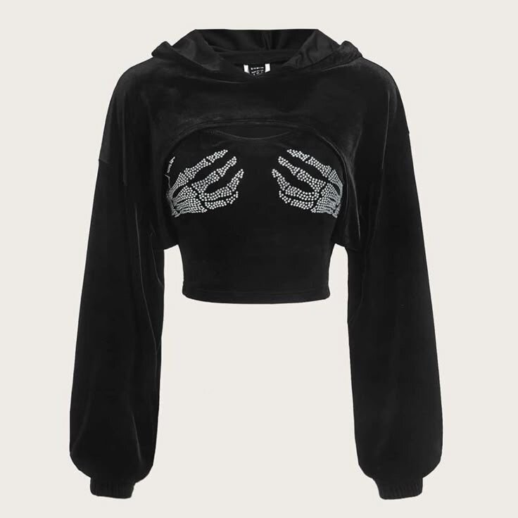 Cropped sweater with inner