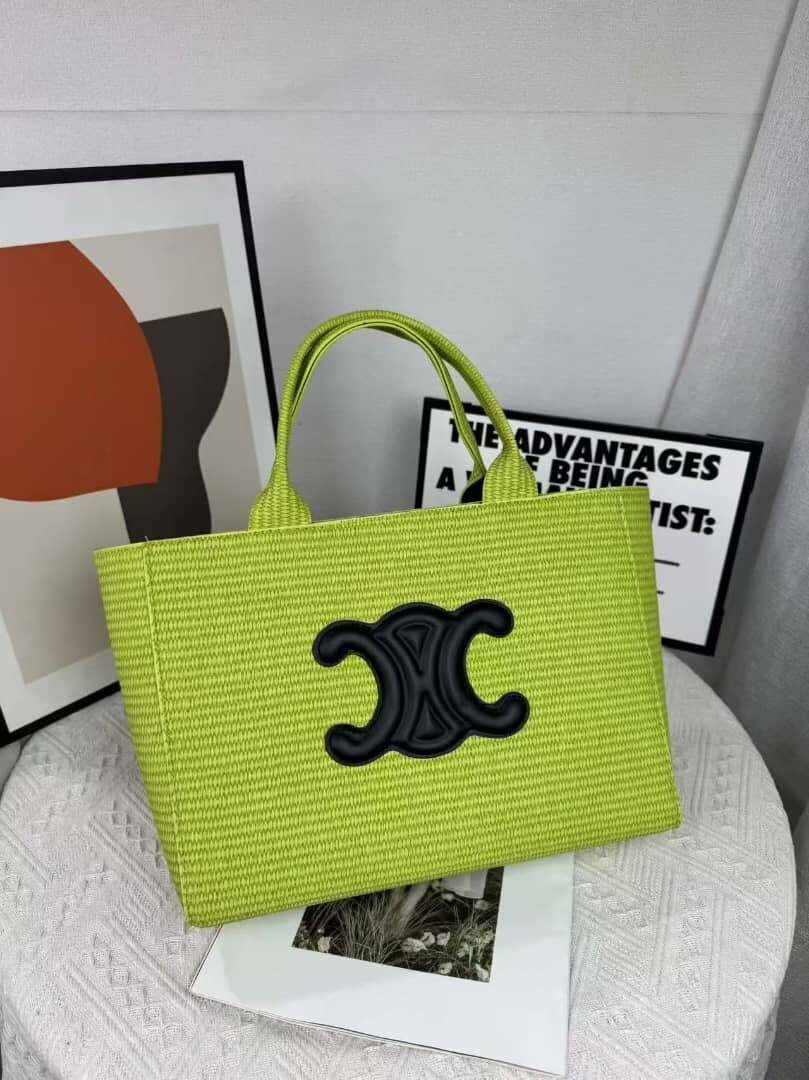 Sac à main en paille coloré