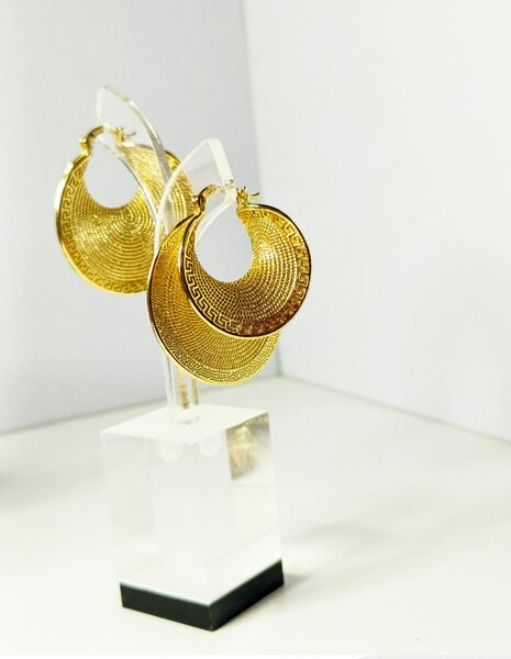 Boucles d'oreilles créoles dorées élégantes