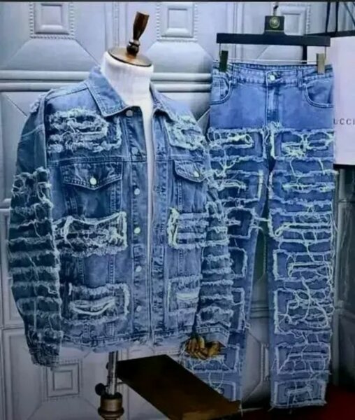 Ensemble Veste et Jean Déchirés