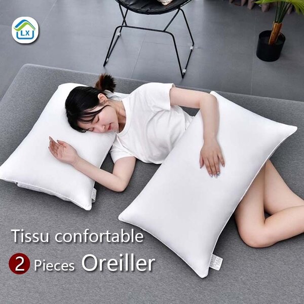 2 pièces d'oreillers en coton