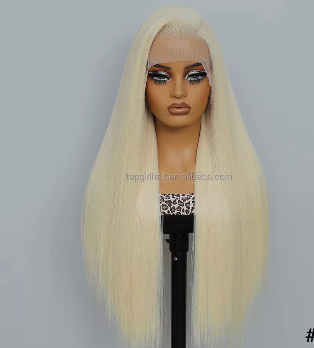 Perruque en dentelle frontale colorée