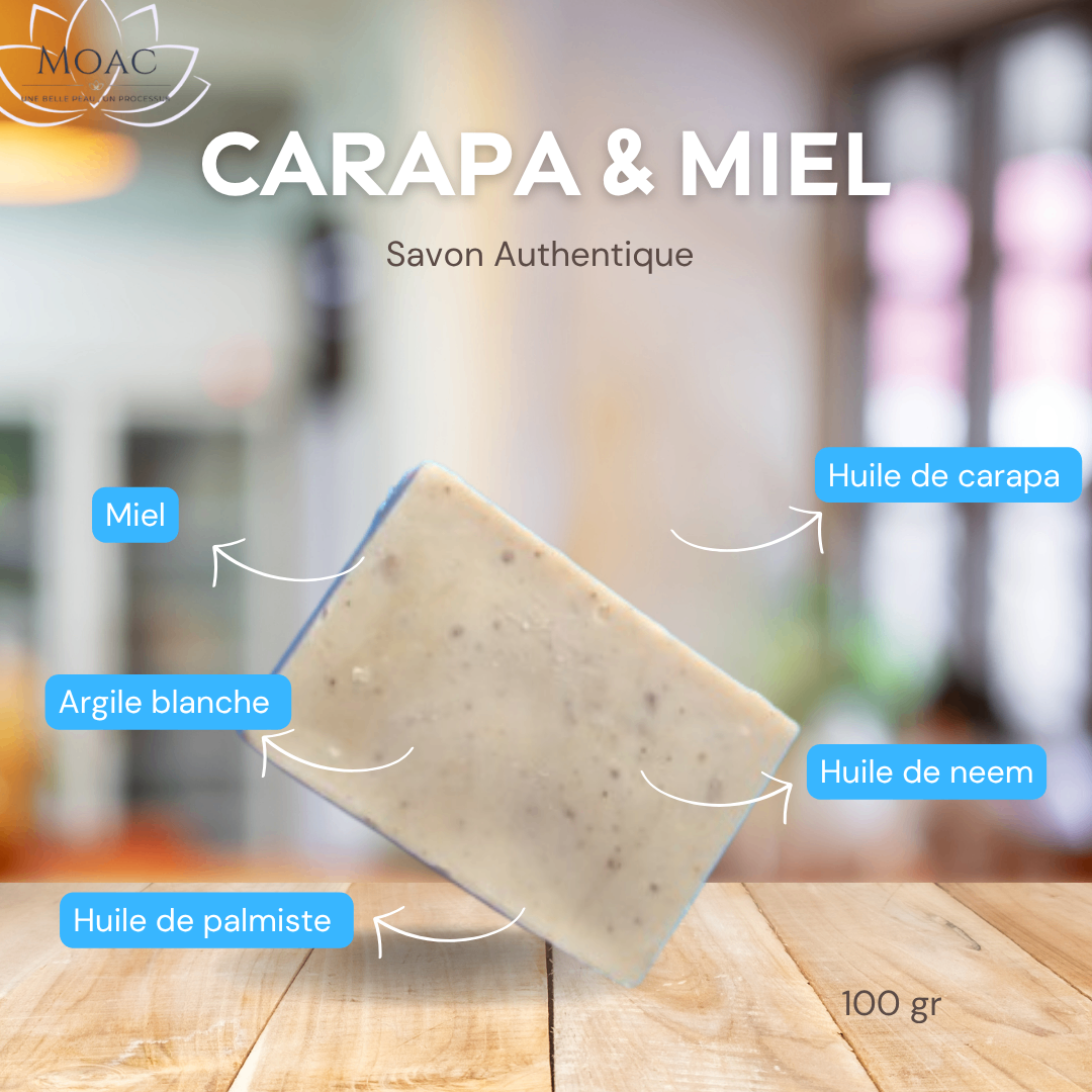 Savon naturel Carapa & Miel