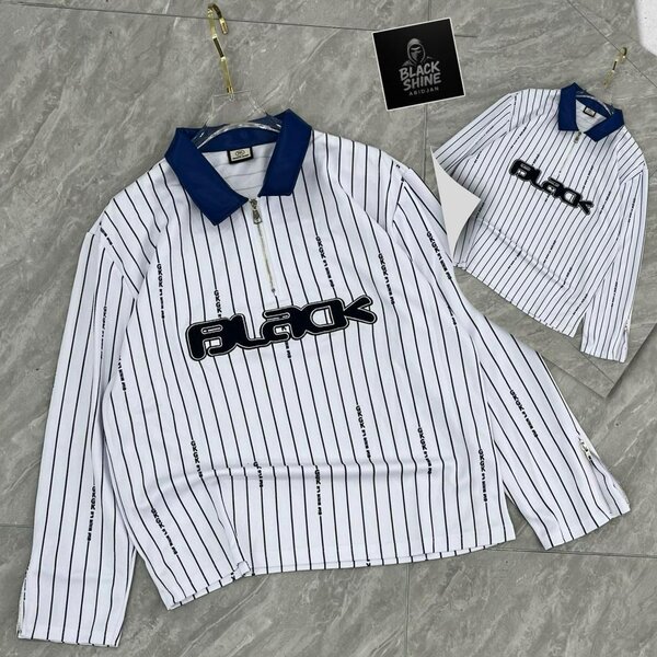 Sweat-shirt rayé zippé