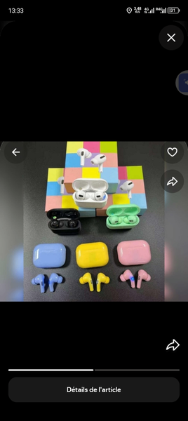 Écouteurs sans fil multicolores