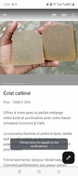 Savon Éclat Caféiné Artisanal