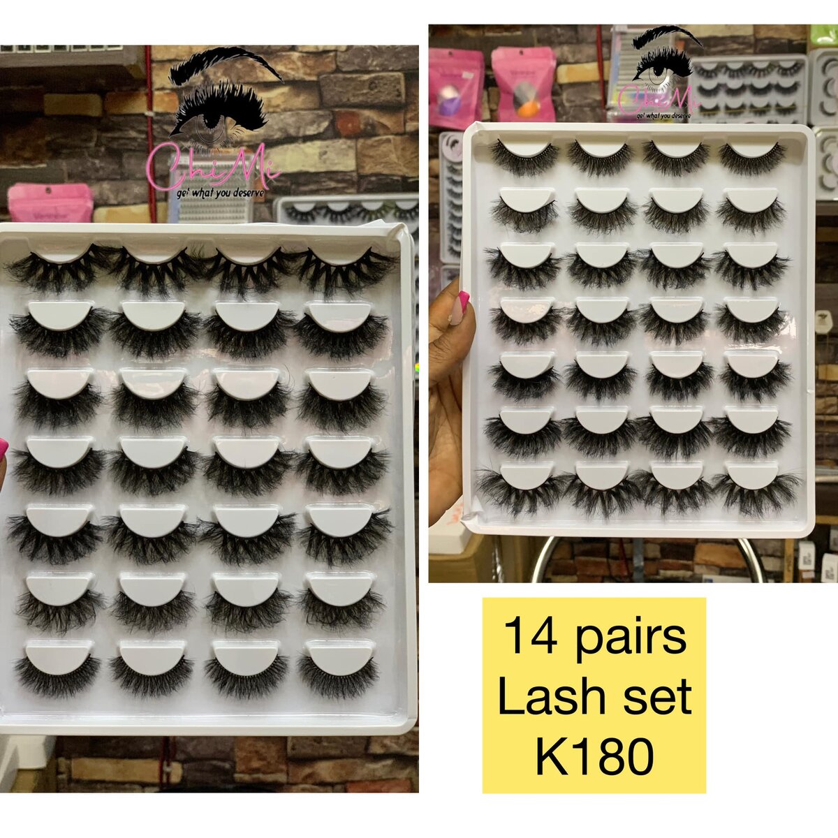 14 pair set of lash extensions