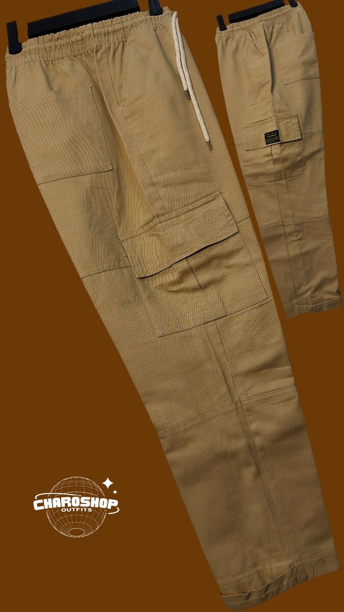 Pantalon cargo homme kaki élégant