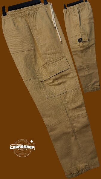 Pantalon cargo homme kaki élégant