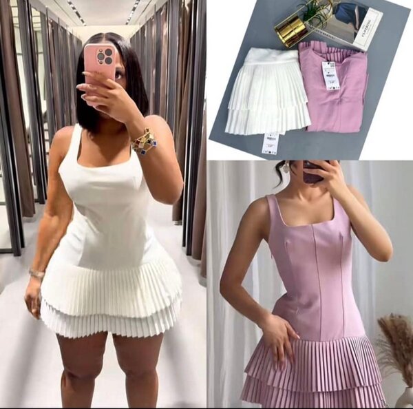 Robe plissée élégante