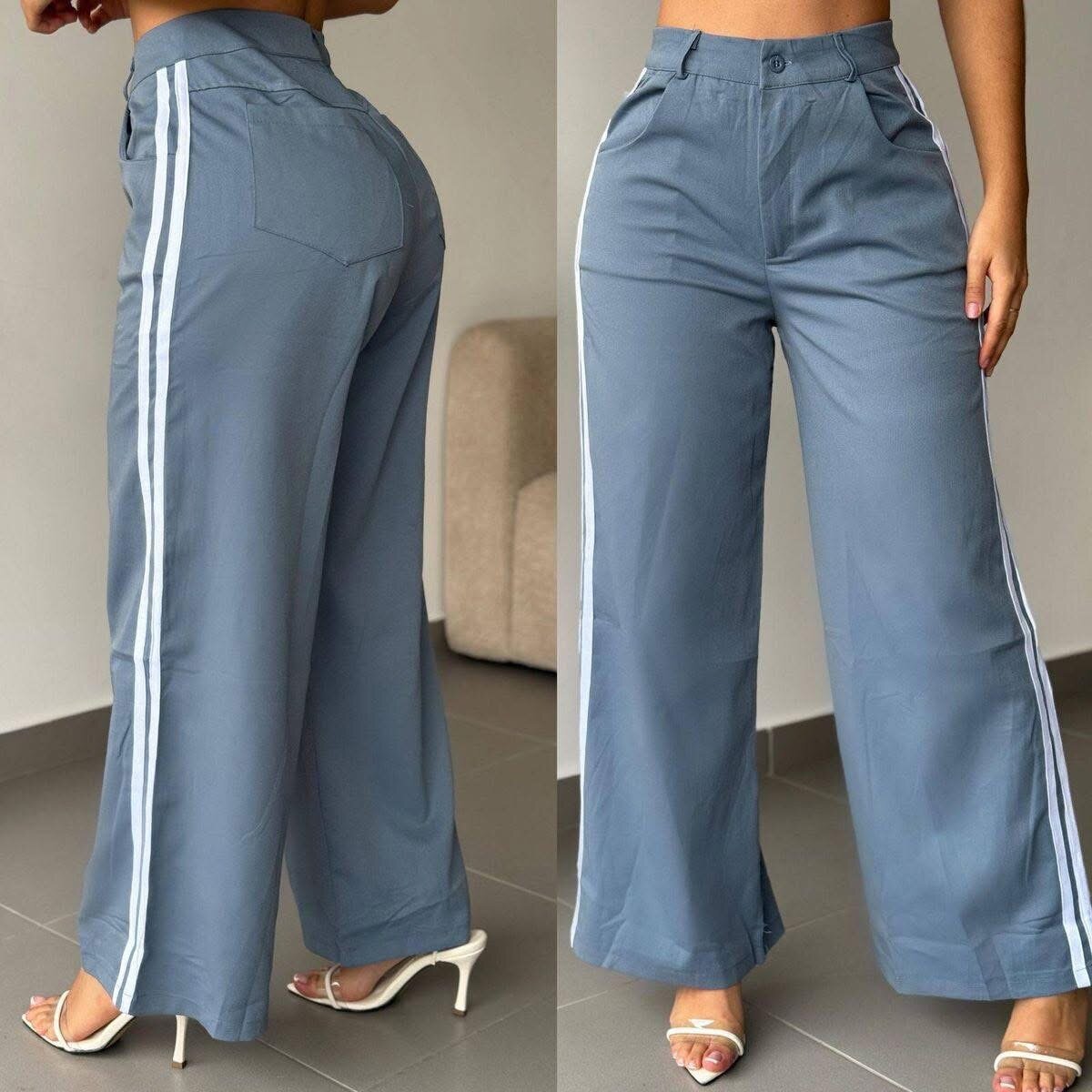 Pantalons larges avec rayures