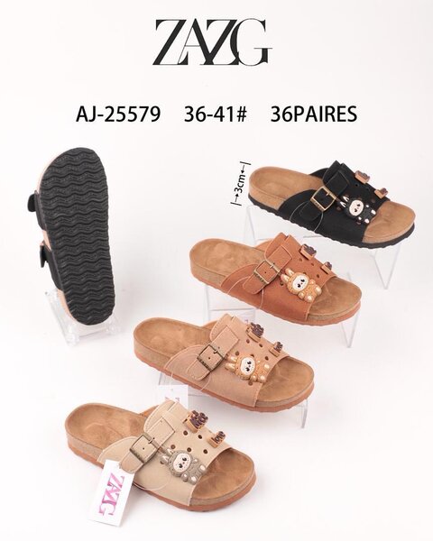 Sandales confort en cuir femme