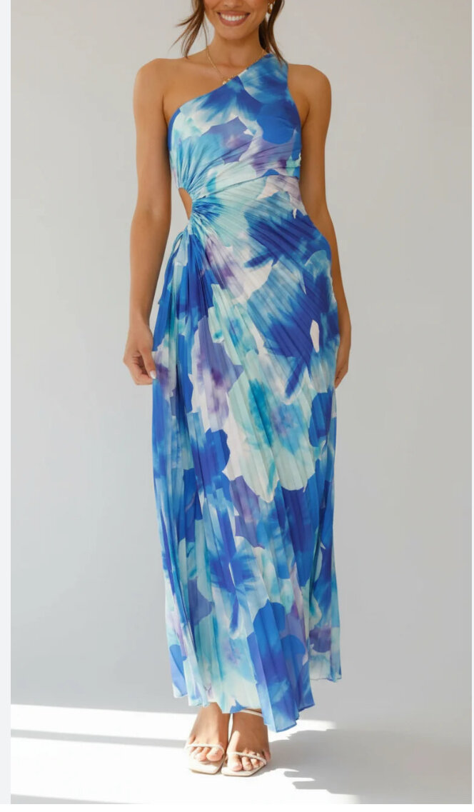 Elegant One-Shoulder Maxi Dress