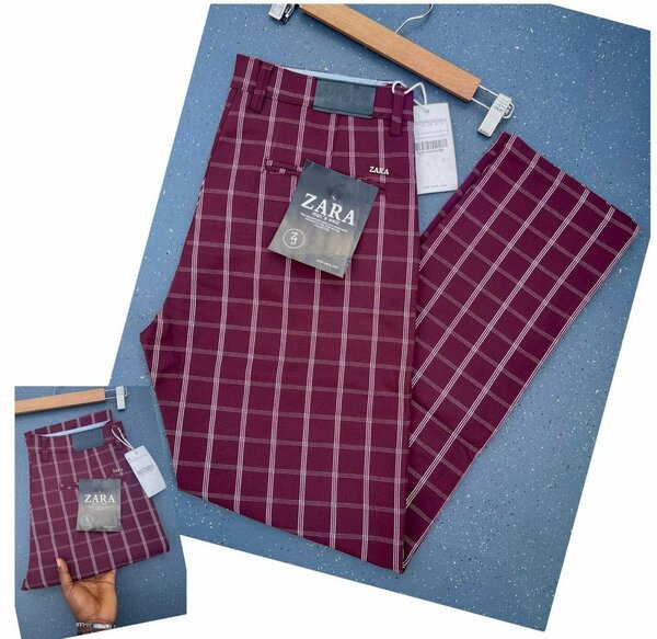 Pantalon tissu Carreau