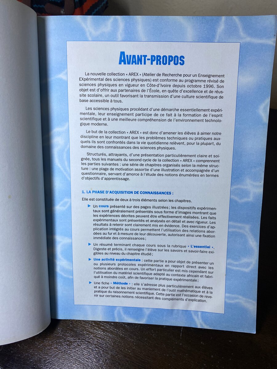 Manuel Physique AREx première