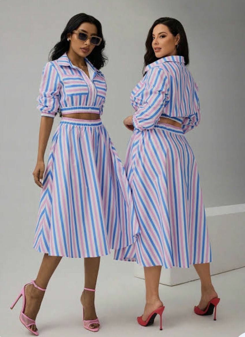 Robe chemise rayée élégante