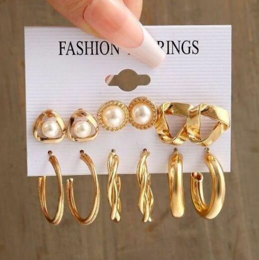 Lot de Boucles d'Oreilles Mode