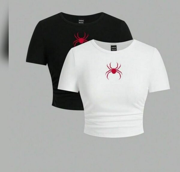 T-shirt femme avec motif araignée