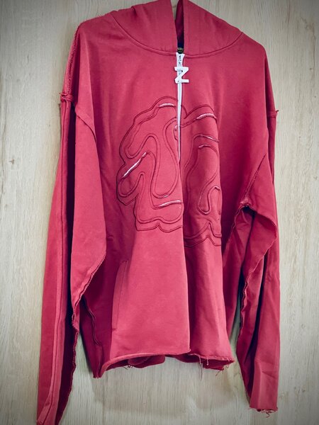 Sweat à capuche rouge original