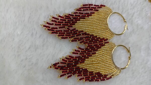 Boucles d'oreilles pendantes perles