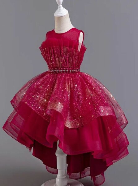 Robe de soirée fille pailletée