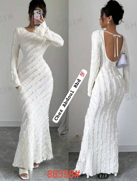 Robe longue élégante dos nu
