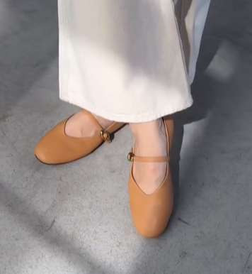 Балетки горчичные