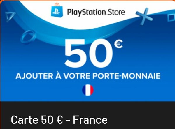Carte PlayStation 50€ France