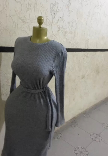 Robe Pull Côtelée Femme