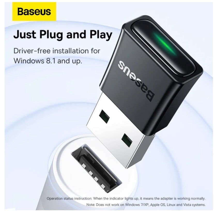 Récepteur adaptateur dongle sans fil Baseus USB Bluetooth 5.