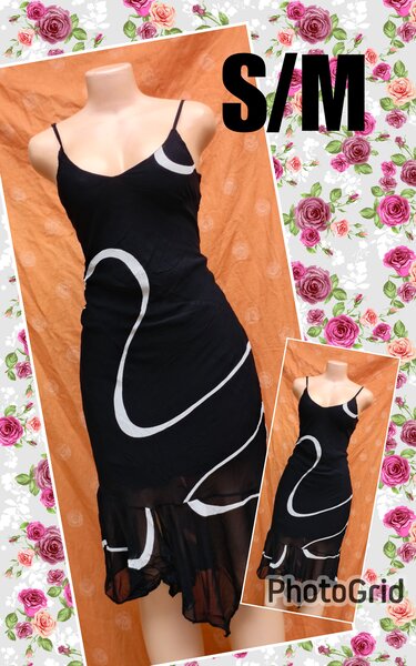 Robe noire à bretelles S/M