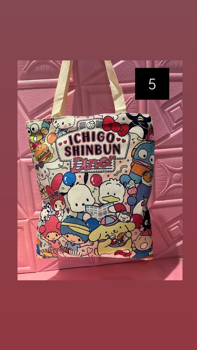 Sacs Cabas Coton Imprimé Animé