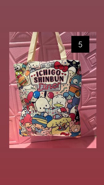 Sacs Cabas Coton Imprimé Animé