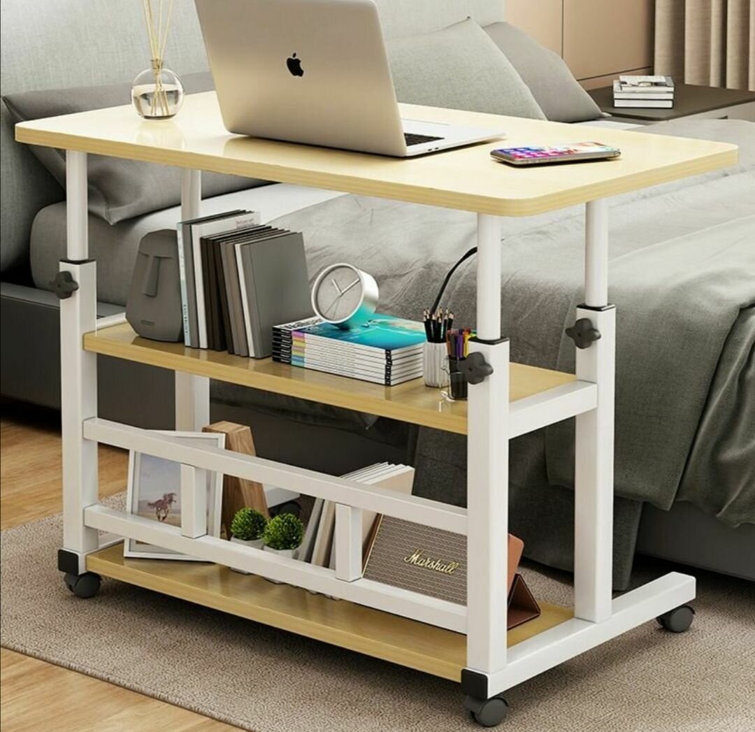 Multipurpose adjustable height laptop desk