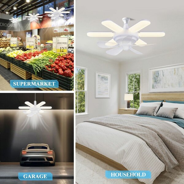 Ventilateur de plafond LED silencieux