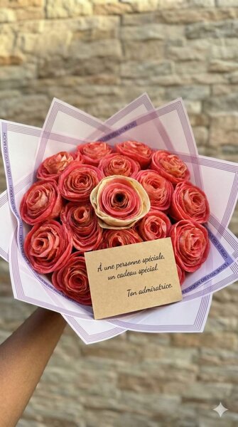 Bouquet de pétales de roses