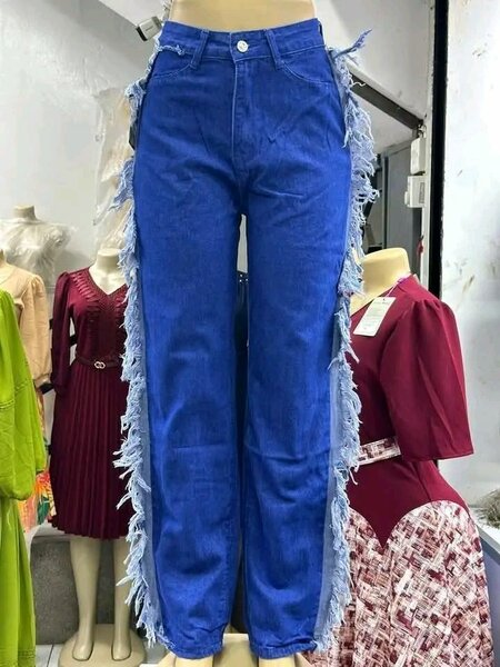 Jean à franges moderne