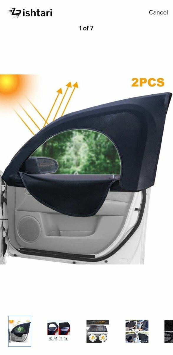 2Pcs Car Side Window Sunshades